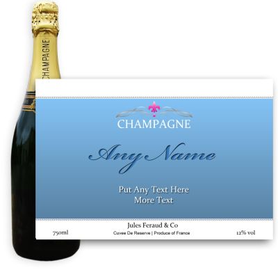 Buy Personalised Champagne - Blue Label